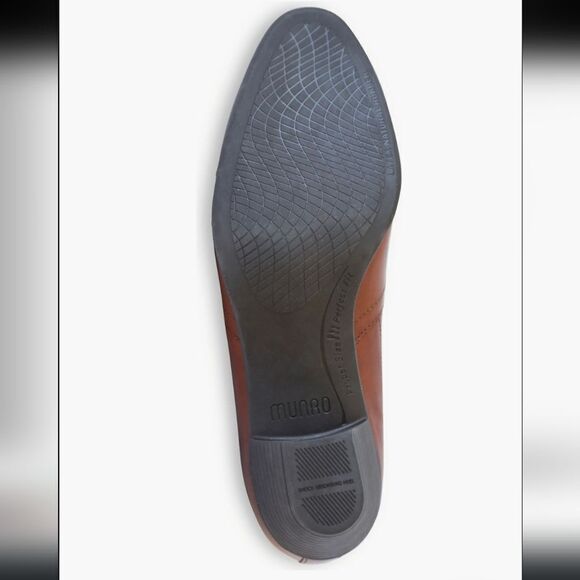 New MUNRO Jessie Bootie Chestnut Anthracite brown leather high heel size 5.5 - Picture 5 of 6